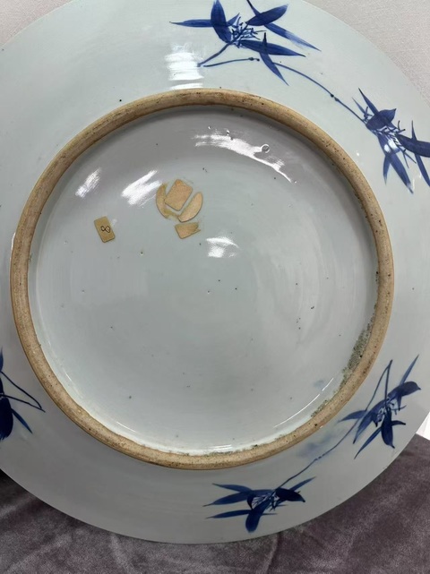 古玩陶瓷龍紋青花盤真品鑒賞圖