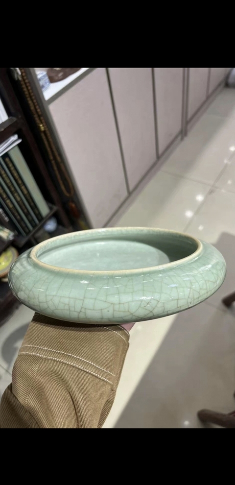 古玩陶瓷青釉洗真品鑒賞圖