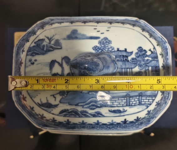 古玩陶瓷乾隆青花山水瓷器一組真品鑒賞圖