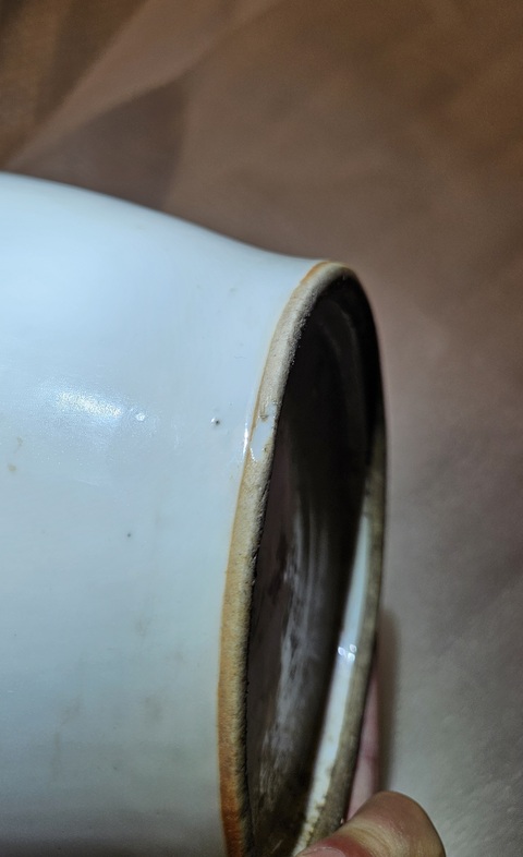 古玩陶瓷油粉彩山水人物撣瓶真品鑒賞圖