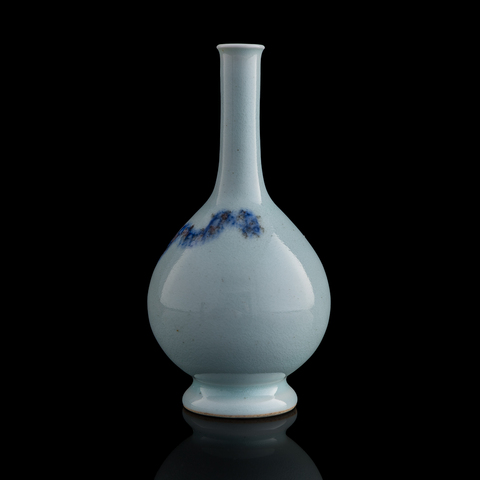 古玩陶瓷民國 青花釉里紅龍紋瓶真品鑒賞圖