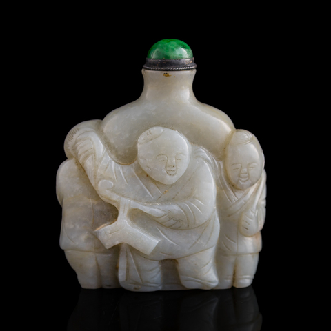 古玩玉器和田玉雕“鼻煙壺”真品鑒賞圖
