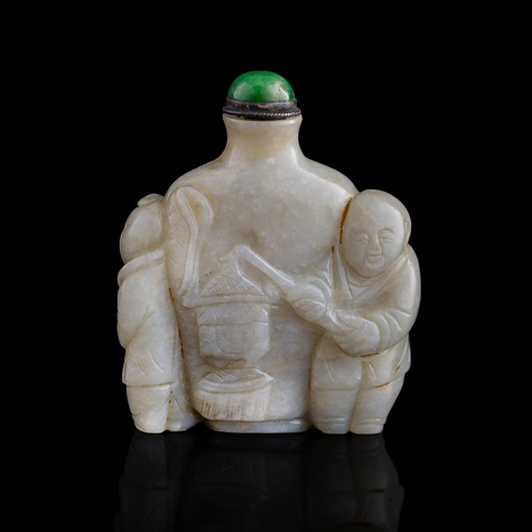 古玩玉器和田玉雕“鼻煙壺”真品鑒賞圖