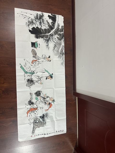 古玩字畫李澤霖清秋奕趣圖橫批真品鑒賞圖