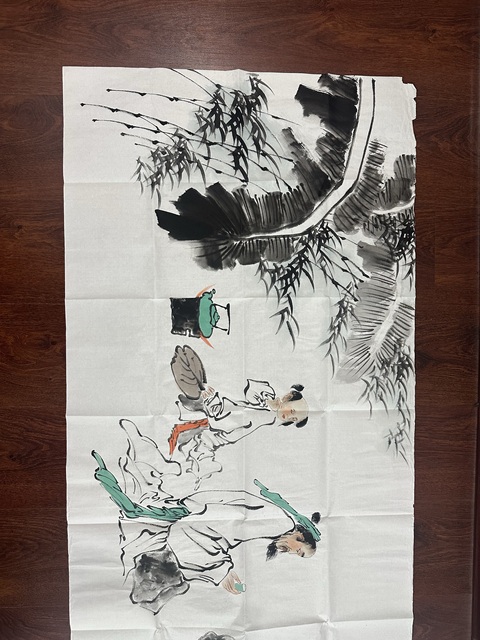 古玩字畫李澤霖清秋奕趣圖橫批真品鑒賞圖