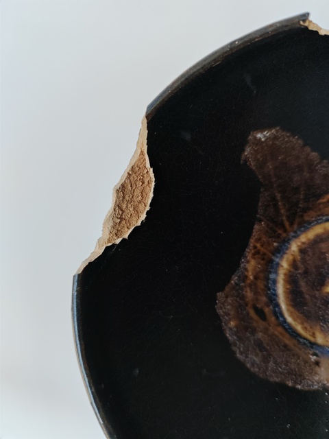 古玩陶瓷吉州窯木葉盞真品鑒賞圖