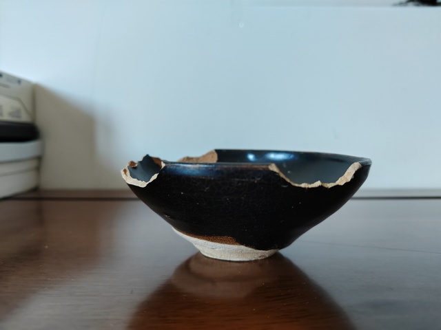 古玩陶瓷吉州窯木葉盞真品鑒賞圖