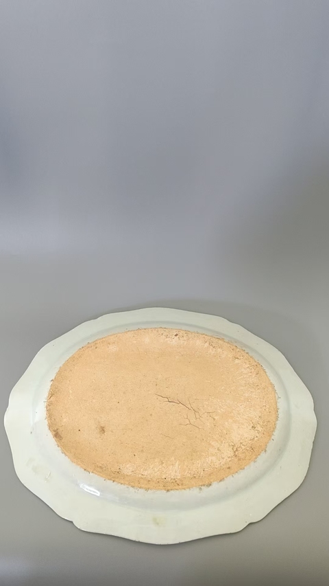 古玩陶瓷青花花卉紋盤真品鑒賞圖