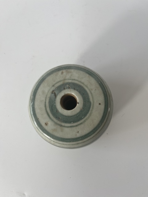 古玩陶瓷醴陵窯神必佑之青花燭臺真品鑒賞圖