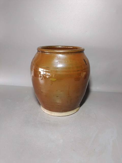古玩陶瓷紫金釉罐真品鑒賞圖