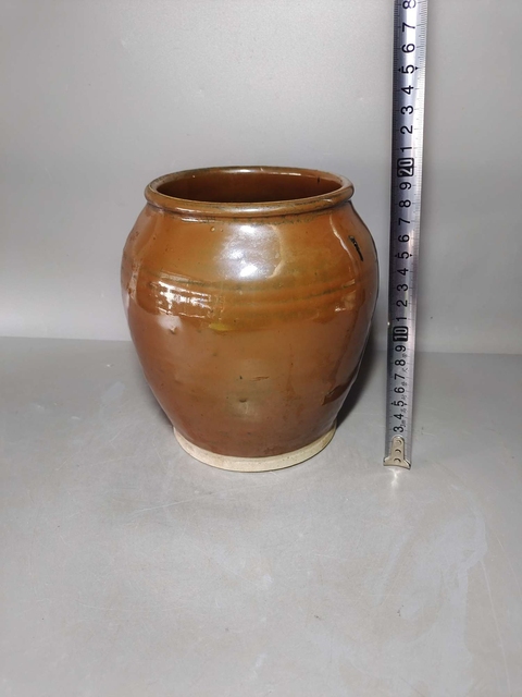古玩陶瓷紫金釉罐真品鑒賞圖