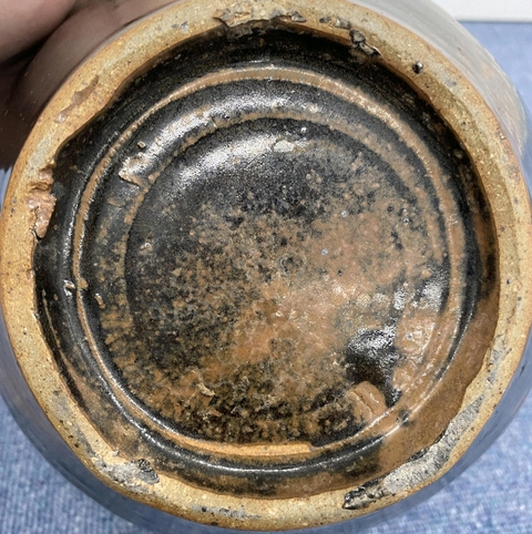 古玩陶瓷磁州窯鐵銹花嘟嚕瓶真品鑒賞圖