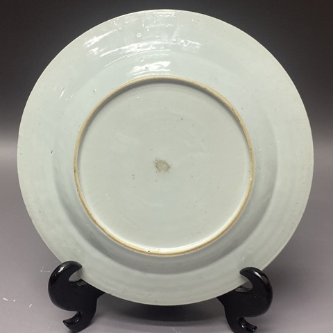 古玩陶瓷飛鳴食宿蘆雁紋青花盤真品鑒賞圖