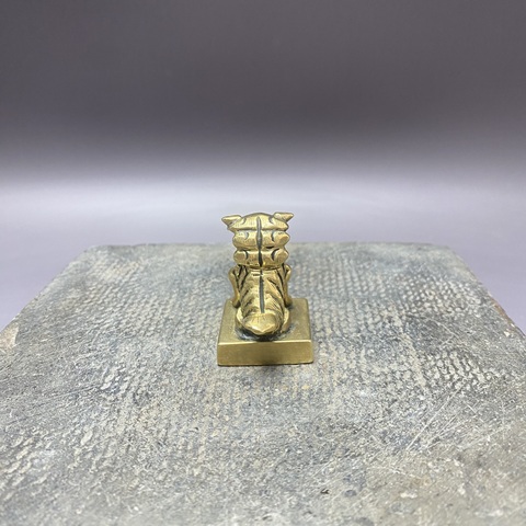 古玩陶瓷獅扭印章真品鑒賞圖