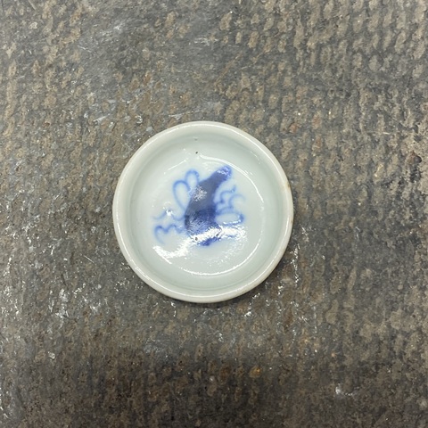 古玩陶瓷晚清青花蛐蛐飲真品鑒賞圖