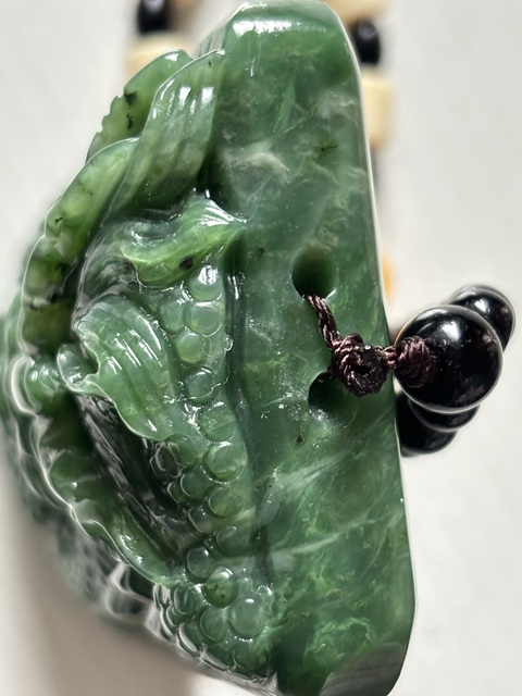 古玩玉器和田碧玉雕“龍牌”真品鑒賞圖