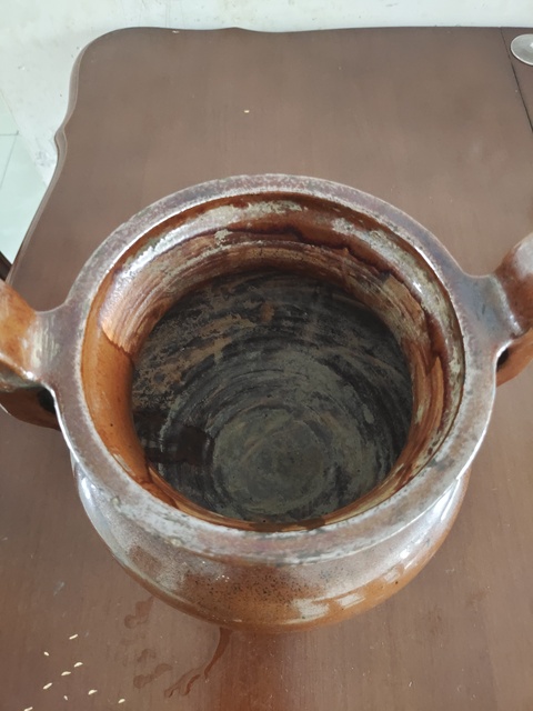 古玩陶瓷紫金釉三足雙耳香爐真品鑒賞圖