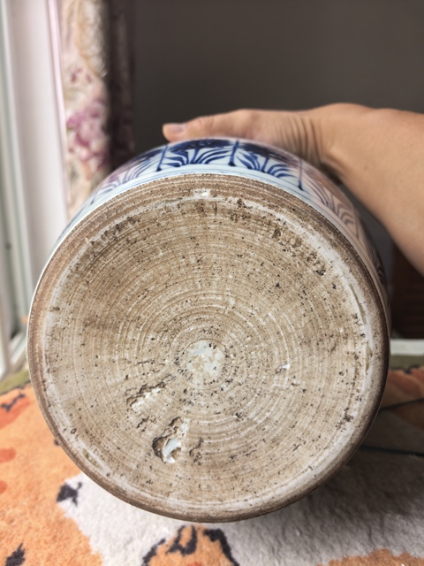 古玩陶瓷青花山水人物罐真品鑒賞圖