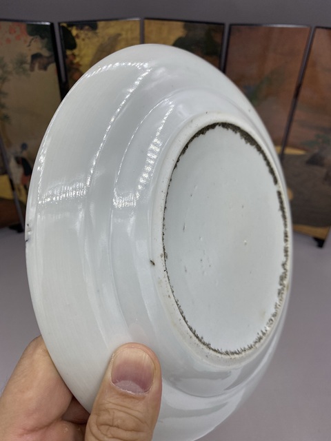 古玩陶瓷清道光時期 粉彩人物故事紋盤拍賣，當前價格9000元