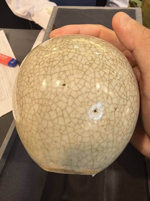 古玩陶瓷哥釉罐真品鑒賞圖