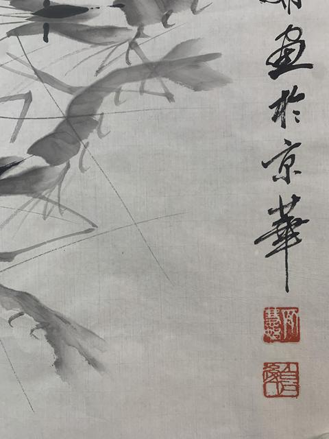 古玩字畫白石孫女齊慧娟 墨蝦圖拍賣,當前價格290元