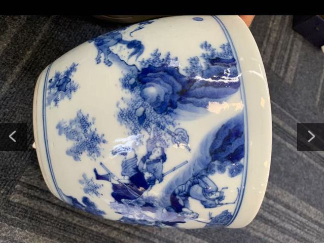 古玩陶瓷青花缸真品鑒賞圖