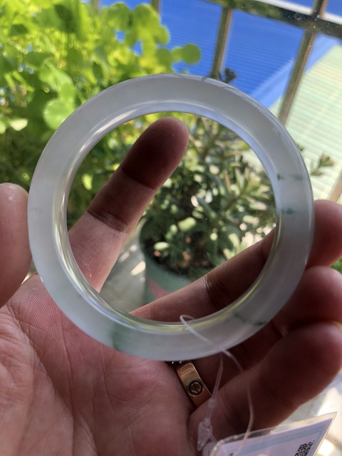 古玩玉器天然翡翠手鐲真品鑒賞圖