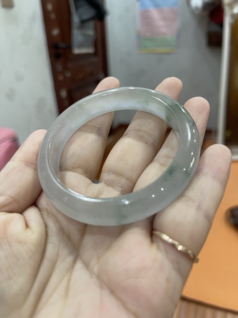 古玩玉器天然翡翠手鐲真品鑒賞圖