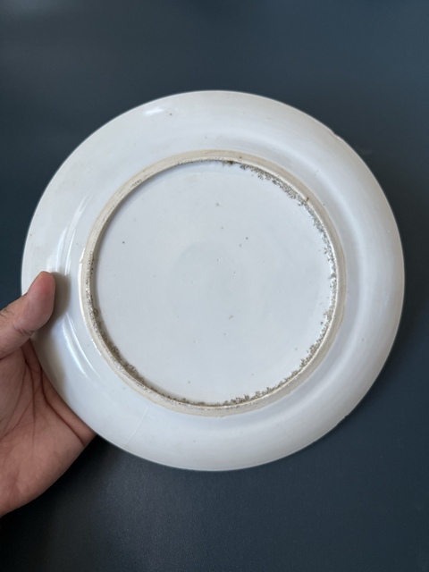 古玩陶瓷人物紋臥足盤真品鑒賞圖