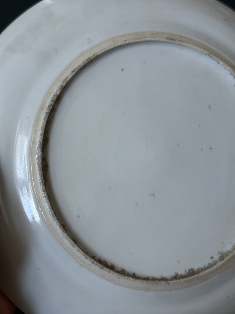 古玩陶瓷人物紋臥足盤真品鑒賞圖