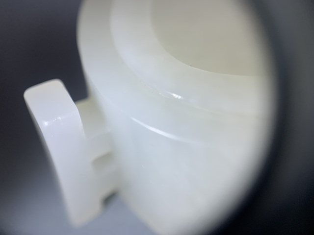 古玩玉器和田玉戟耳爐真品鑒賞圖