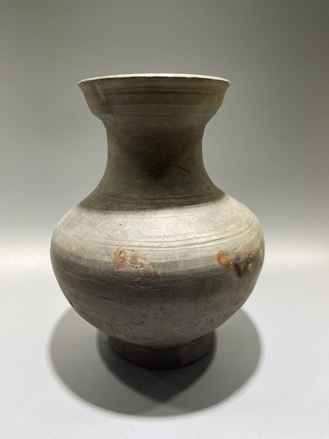 古玩陶瓷漢·灰陶磨光瓶真品鑒賞圖