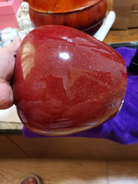古玩陶瓷鈞紅釉冬瓜罐真品鑒賞圖