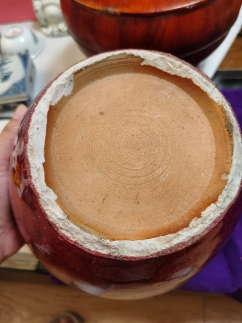 古玩陶瓷鈞紅釉冬瓜罐真品鑒賞圖