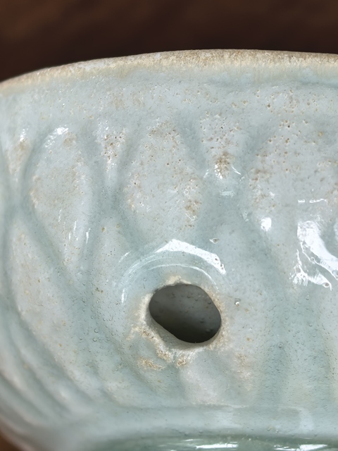 古玩陶瓷青白釉刻花燭臺(tái)真品鑒賞圖