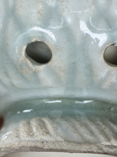 古玩陶瓷青白釉刻花燭臺(tái)真品鑒賞圖