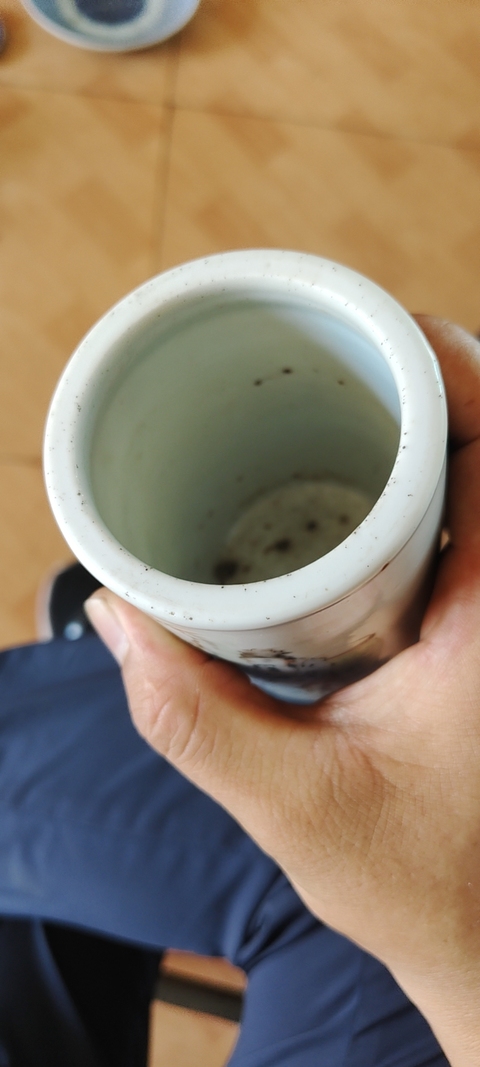 古玩陶瓷粉彩筆筒真品鑒賞圖