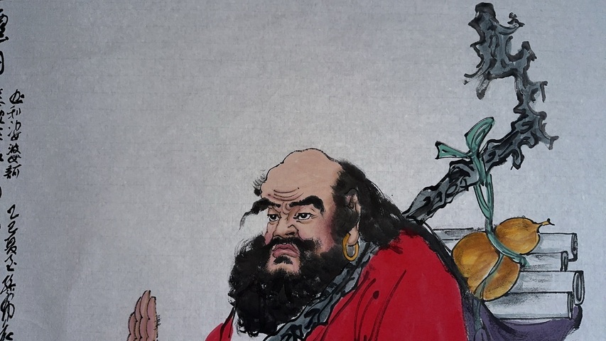古玩字畫孫布衣達摩渡江拍賣,當前價格100000元