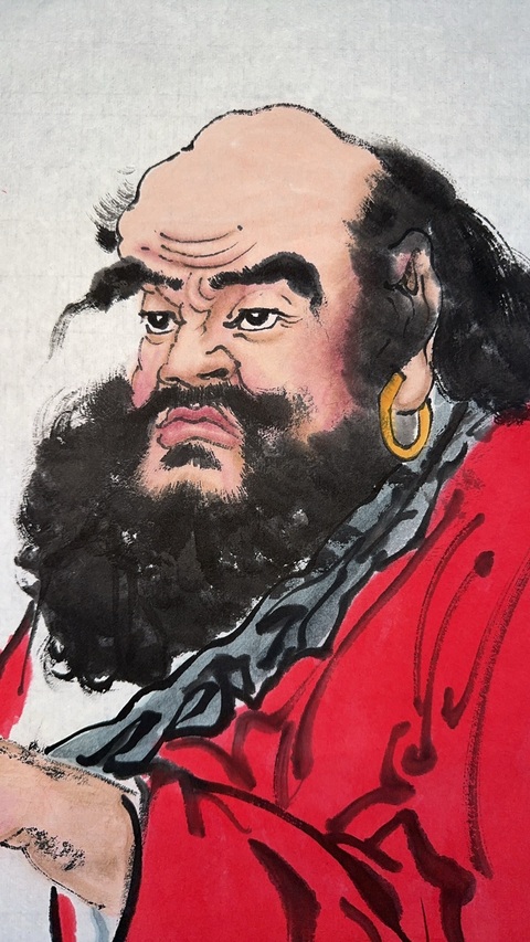 古玩字畫孫布衣達摩渡江拍賣,當前價格100000元