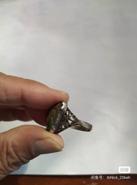 古玩玉器鑲嵌戒指真品鑒賞圖