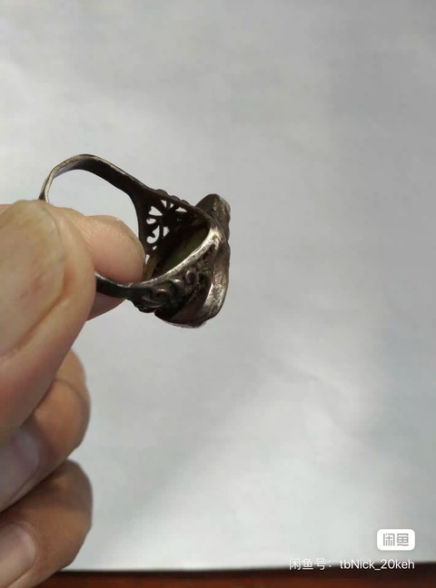 古玩玉器鑲嵌戒指真品鑒賞圖