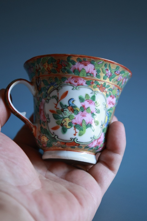古玩陶瓷廣彩人物紋杯真品鑒賞圖