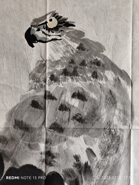 古玩字畫安旭款寫意松鷹圖真品鑒賞圖