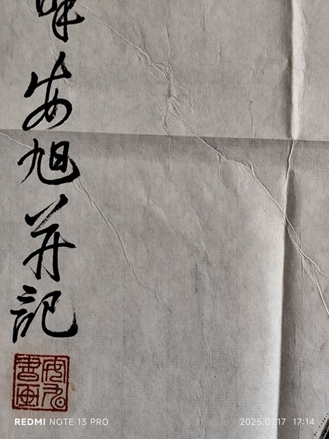 古玩字畫安旭款寫意松鷹圖真品鑒賞圖
