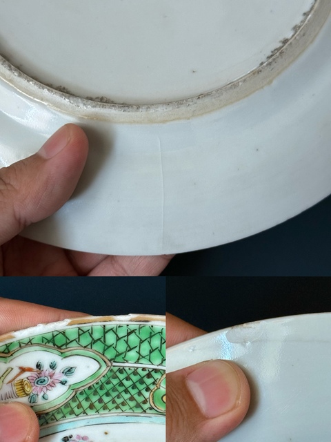 古玩陶瓷清·道咸廣彩三國人物紋臥足盤拍賣，當前價格1800元