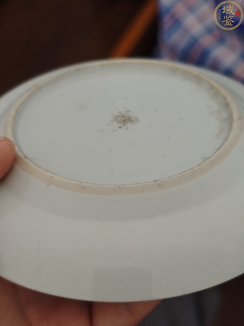 古玩陶瓷晚清青花龍紋盤真品鑒賞圖
