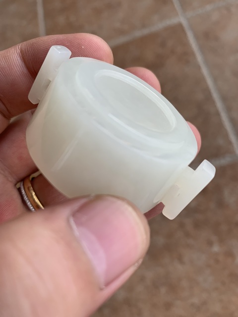 古玩玉器當代·和田玉雙戟耳爐 真品鑒賞圖