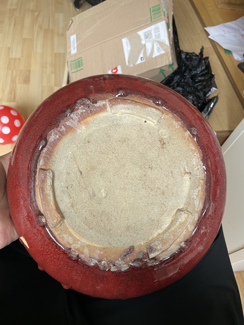 古玩陶瓷民國紅釉香爐真品鑒賞圖