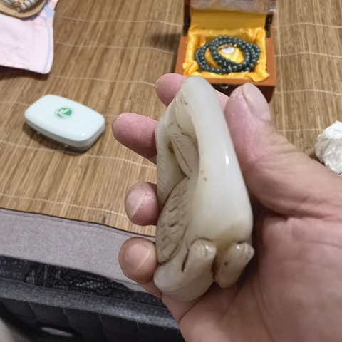 古玩玉器和田玉雕“羲之愛鵝”把件真品鑒賞圖