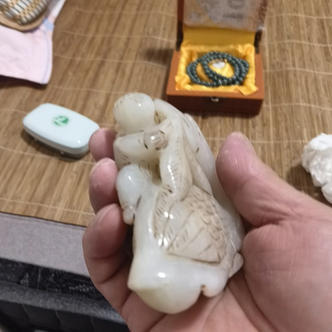 古玩玉器和田玉雕“羲之愛鵝”把件真品鑒賞圖